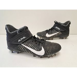 Nike Alpha Menace Pro 2 Mid Top 3/4 Football Cleats Black AQ3209-002 Size 9.5